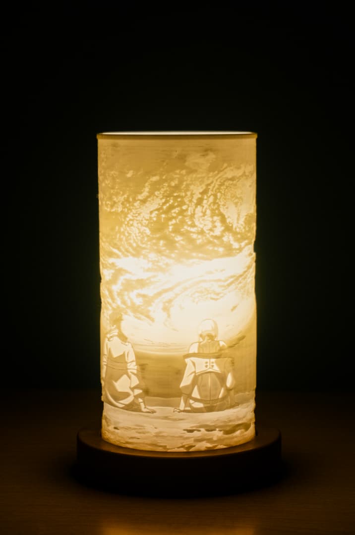 Lampe Cylindrique impression 3D Sculptée